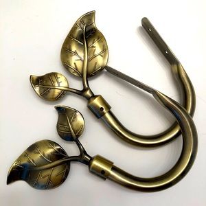 Gorgeous brass curtain hooks